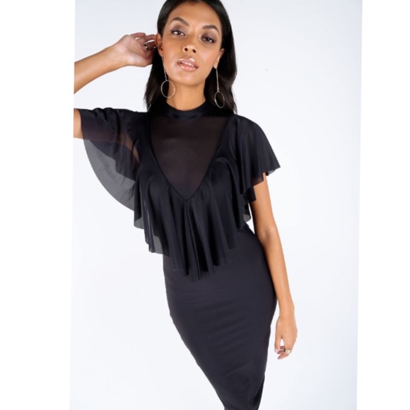 Blackmilk Dresses & Skirts - Blackmilk Sheer Frill Dress